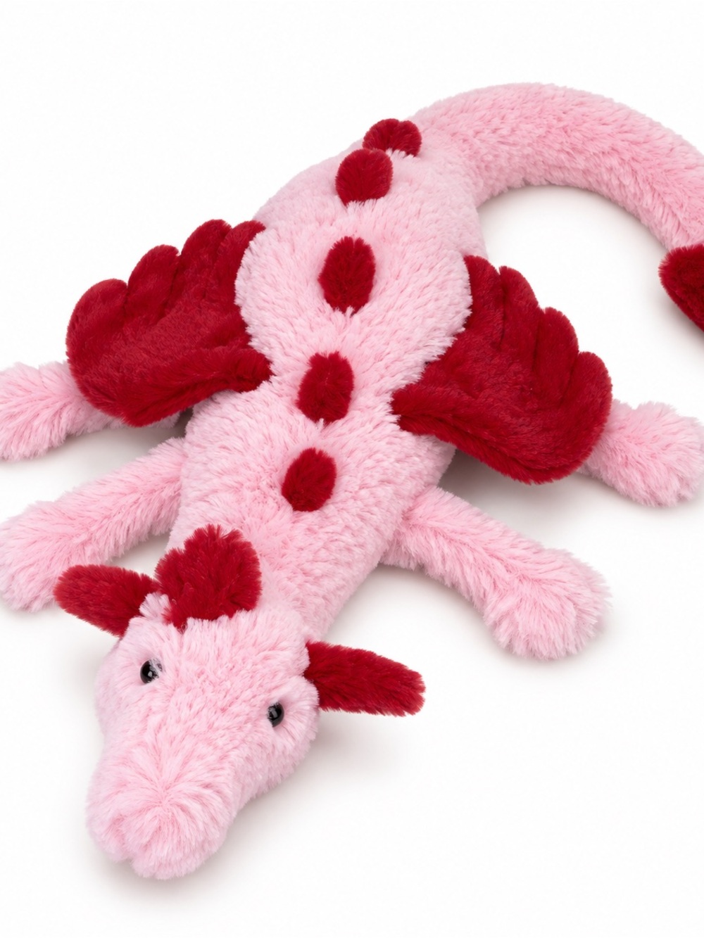 Jellycat Heart Dragon Large Pink & Red Plush VAL2DD NWT